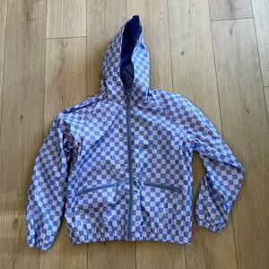 Art Class Girls Purple Checkered Jacket Sz XXL (18)
